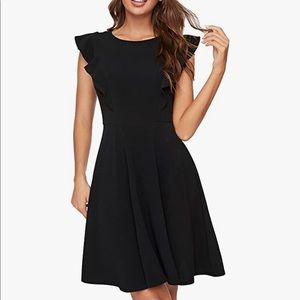 Black Dress with ruffle sleeve